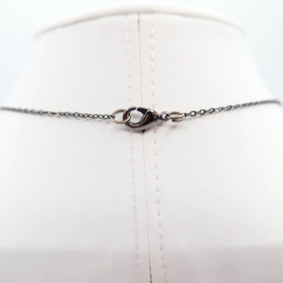 Gunmetal & Black Smokey Rhinestone Y Necklace Bracelet Drop Earring Set - Picture 5 of 10